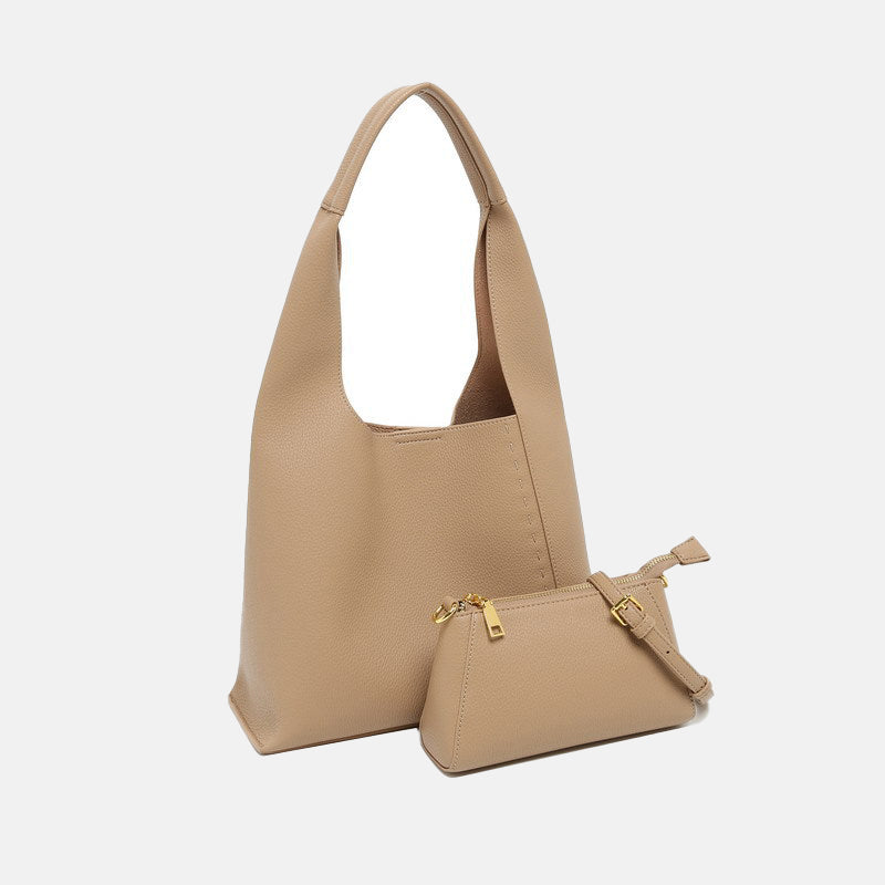 Women’s Genuine Leather Shoulder Hobo Bags with Interior Purse image