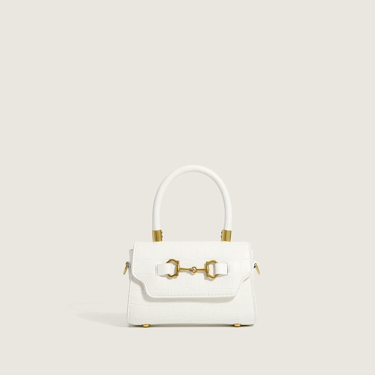 Women’s Small Croc Print Buckle Handbags in Vegan Leather image