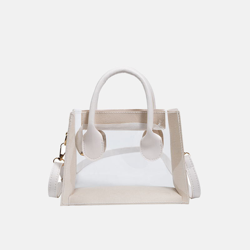 Women’s Small Clear PVC Satchel Handbags with Shoulder Strap image