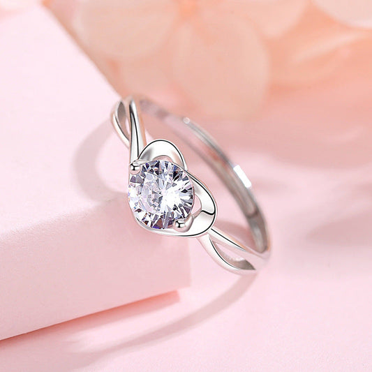 Zircon Heart Ring