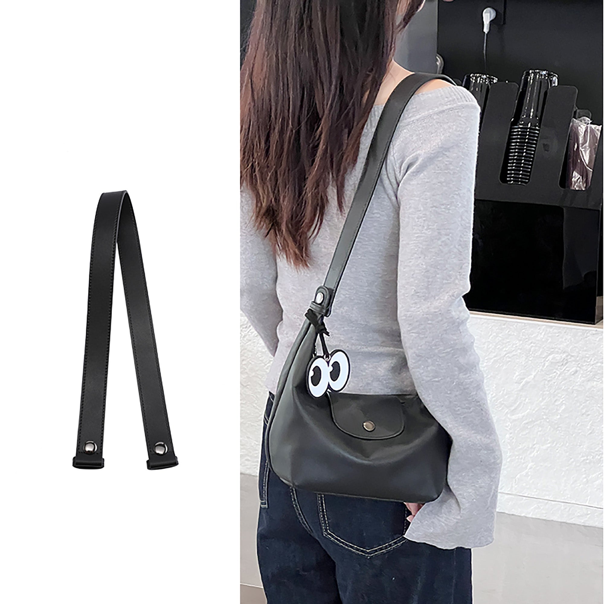 Handcrafted Genuine Leather Extra Crossbody Extension Strap - Replacement Shoulder Strap for Lunch Box Bags, Adjustable & Durable
