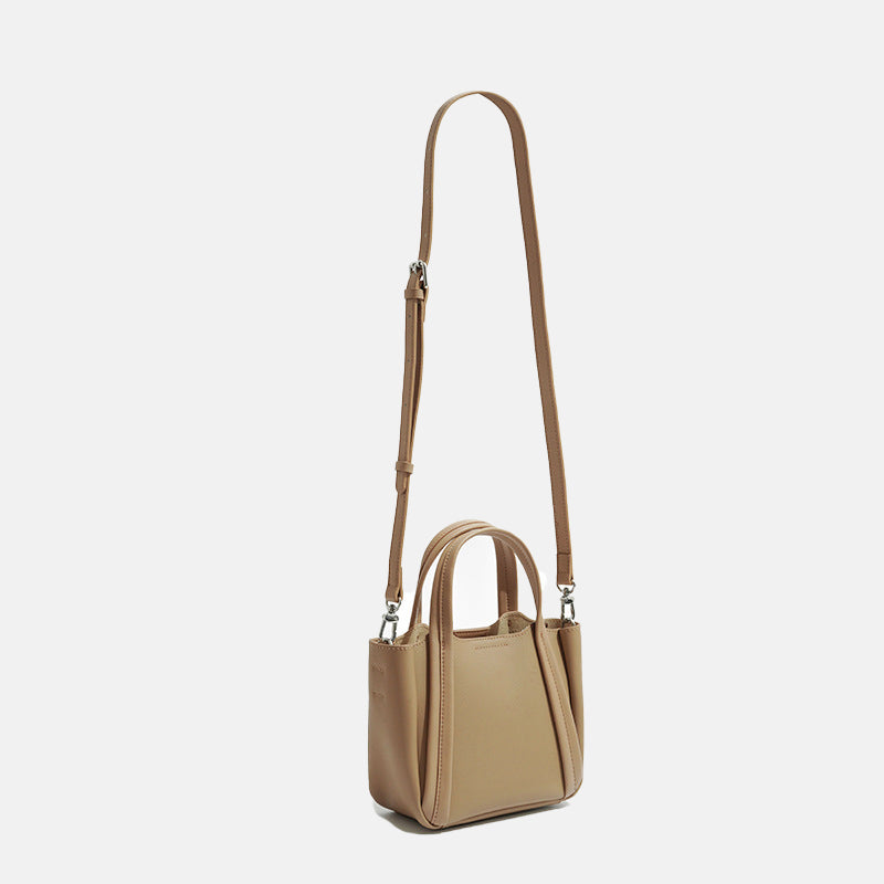 Women’s Mini Minimalist Genuine Leather Crossbody Tote Bag image
