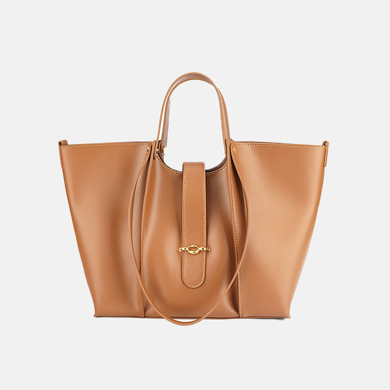 Women’s Minimal Genuine Leather Tote Bags image