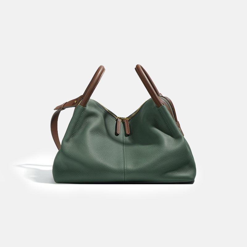 Women’s Top-Grain Leather Pillow Shaped Crossbody Tote Bag image