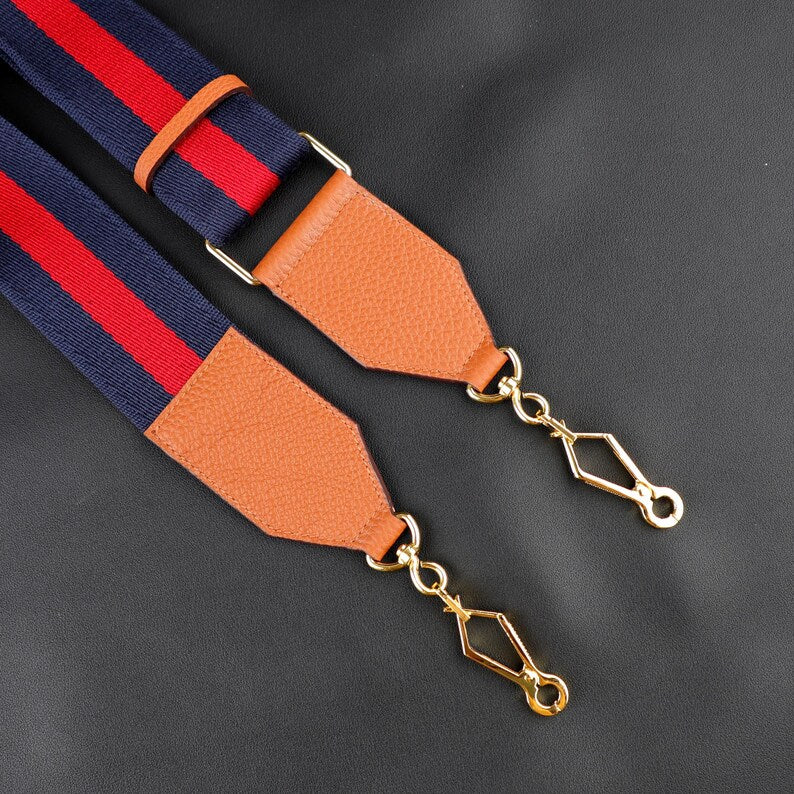 50mm Adjustable crossbody strap for Padlock Saddle Shoulder Bag Coated Canvas and Leather