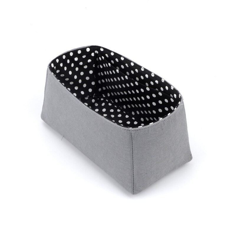 Felt Birkin Bag Organizer: Polka Dot Cotton Liner