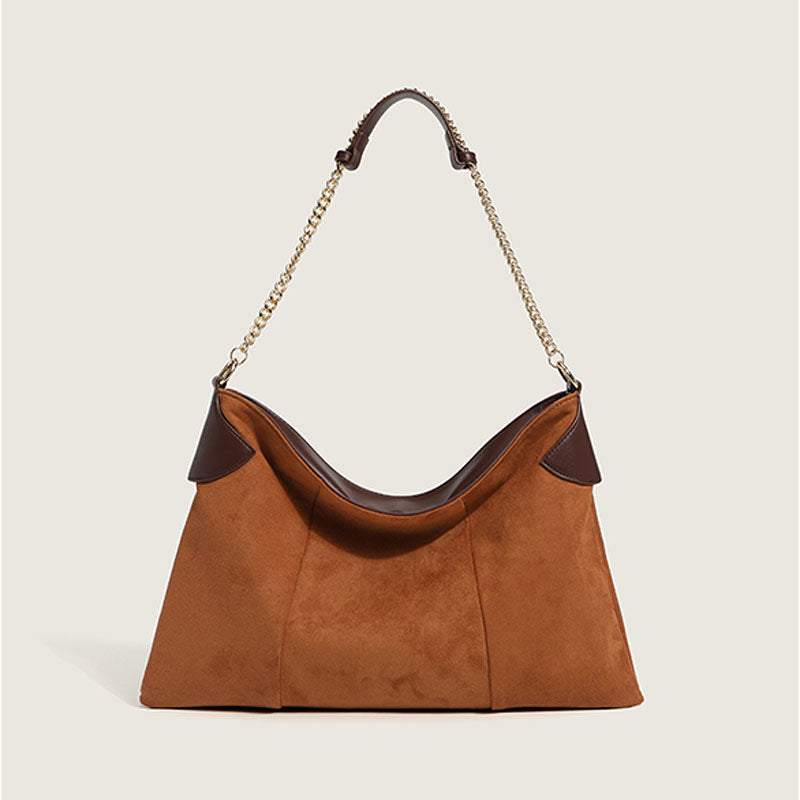 Women’s Simple Faux Suede Shoulder Hobo Bags image