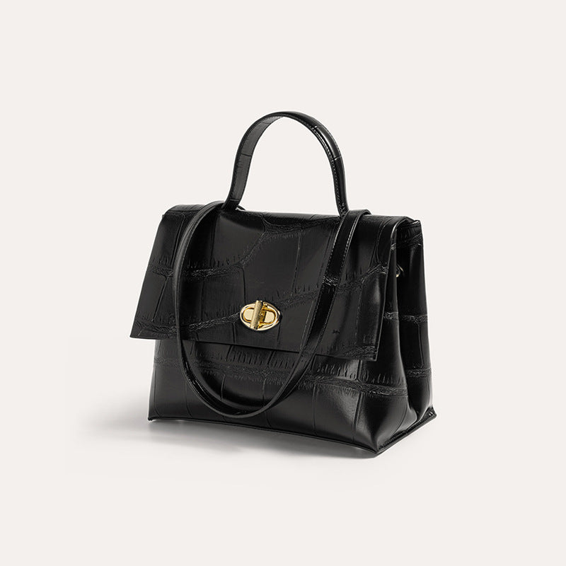 Women’s Croc Print Flap Top Handle Handbags image 2
