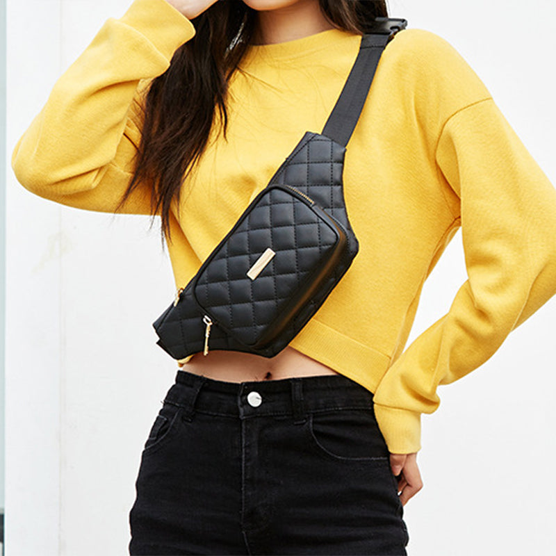 Women’s Quilted Multi-Pocket Cross Body Fanny Packs image 2
