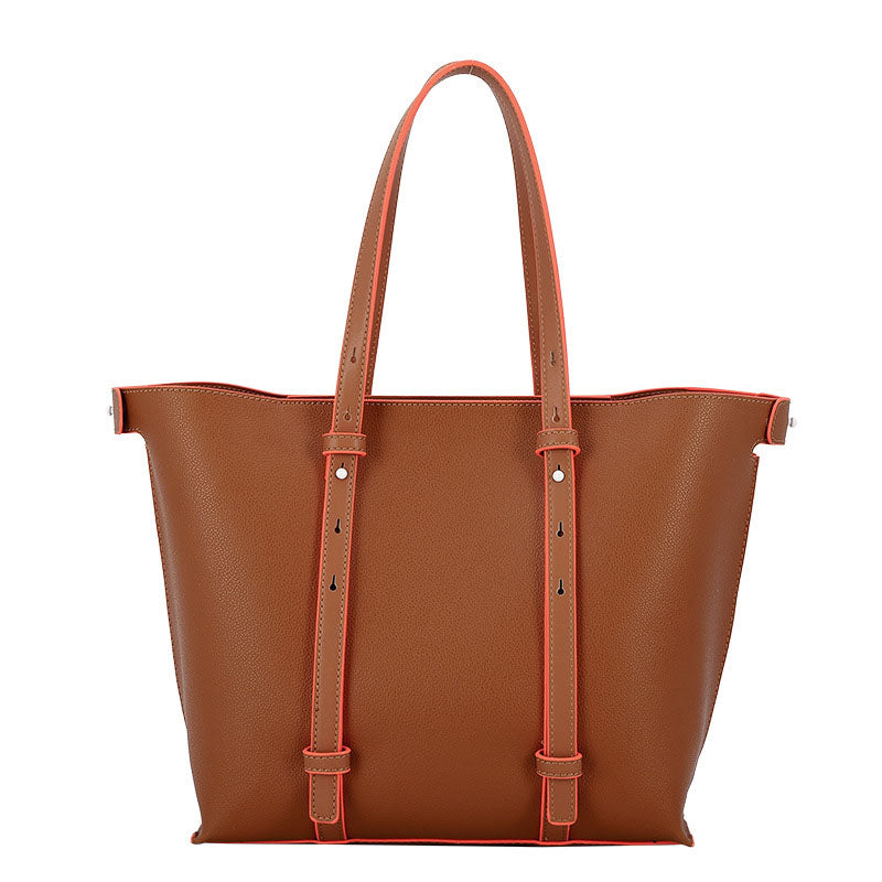 Women’s Vegan Leather Large Tote Bags with Adjustable Straps image