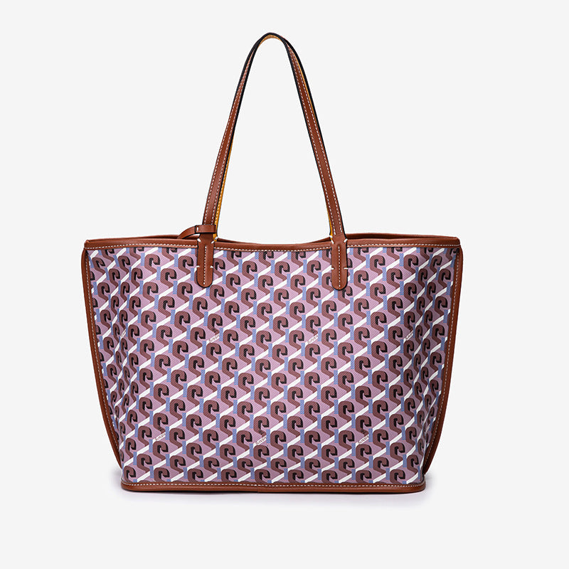 Women’s Letter Print Large Tote bags with Purse image 2