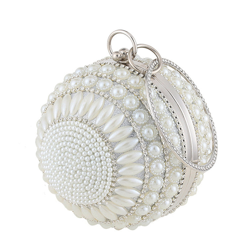 Women’s Round Beaded Evening Clutch Bag image 7