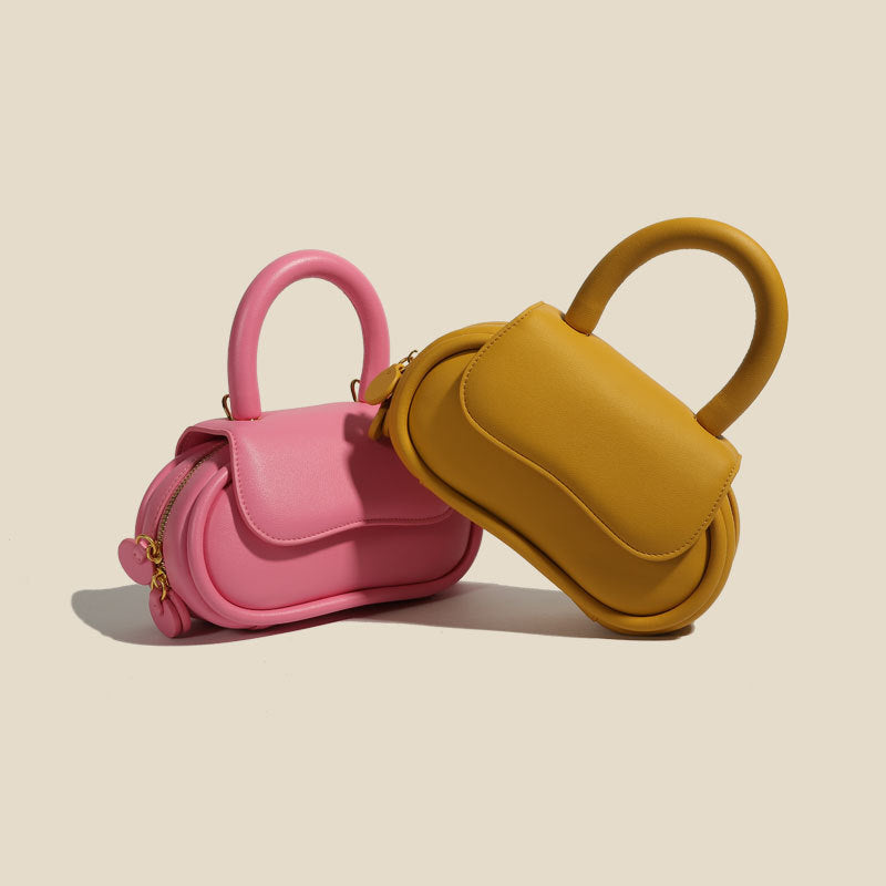 Women’s Genuine Leather Cute Small Crossbody Top Handle Bags image 4