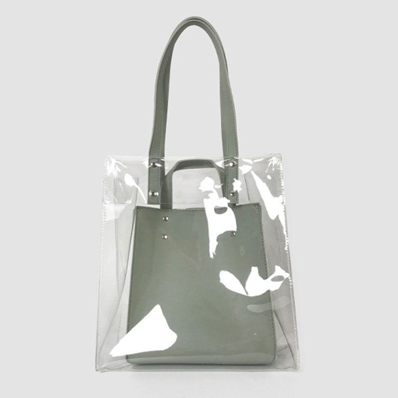 Women’s Green Clear PVC Tote Bags image