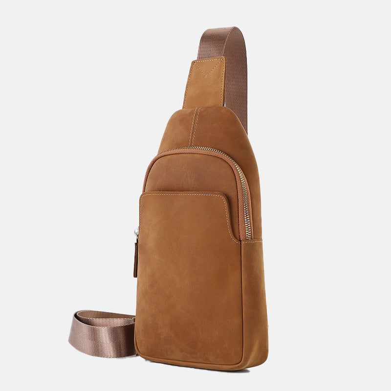 Women’s Genuine Leather Sling Bags with Wide Crossbody Strap image 2