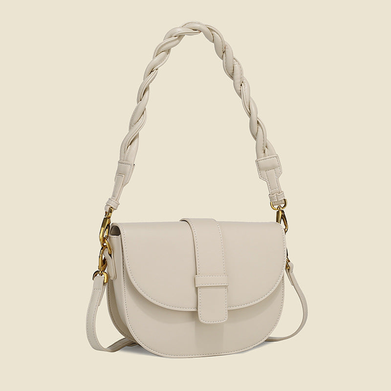 Women’s Shoulder Saddle Bags with Two Straps in Vegan Leather image 2