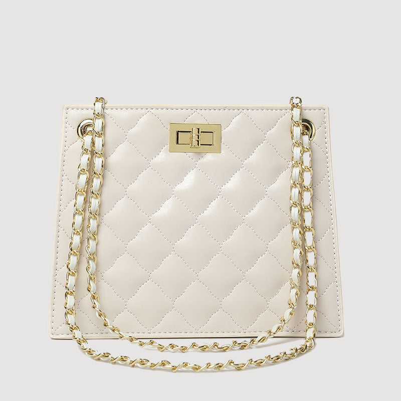 Women’s Quilted Convertible Chains Tote Bags in Vegan Leather image 3