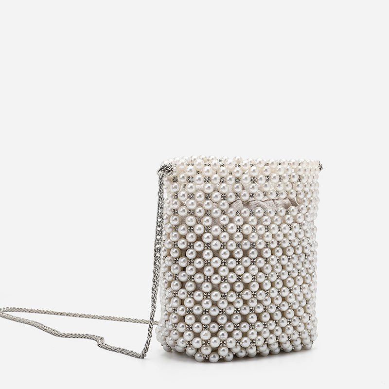 Women’s Pearls Chain Tote Shoulder Bags image 2