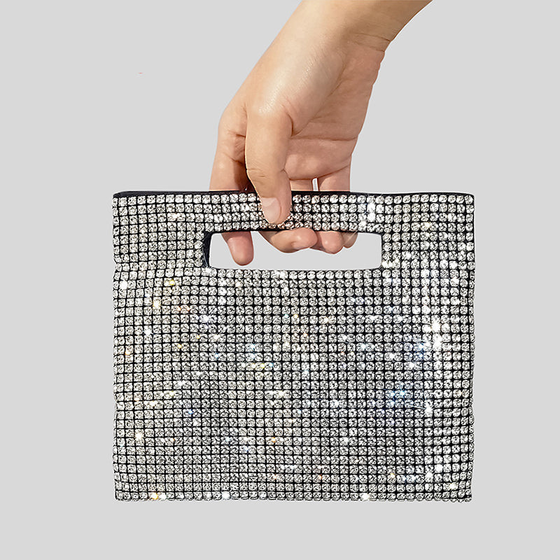Women’s Square All Over Rhinestones Evening Clutch Bags image 2