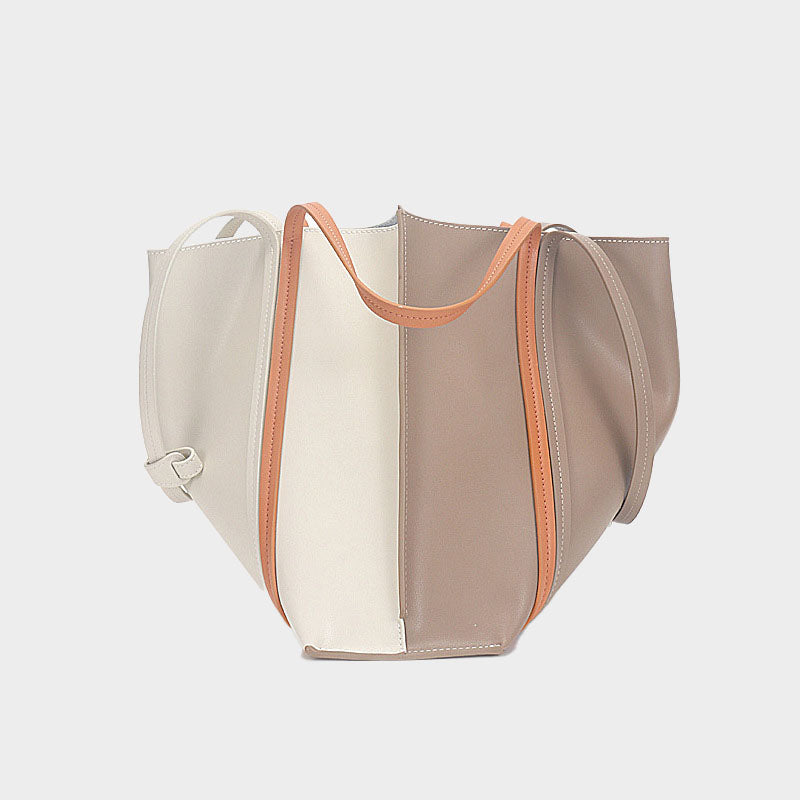 Women’s Two Tone Multi-Straps Genuine Leather Tote Bags image 6
