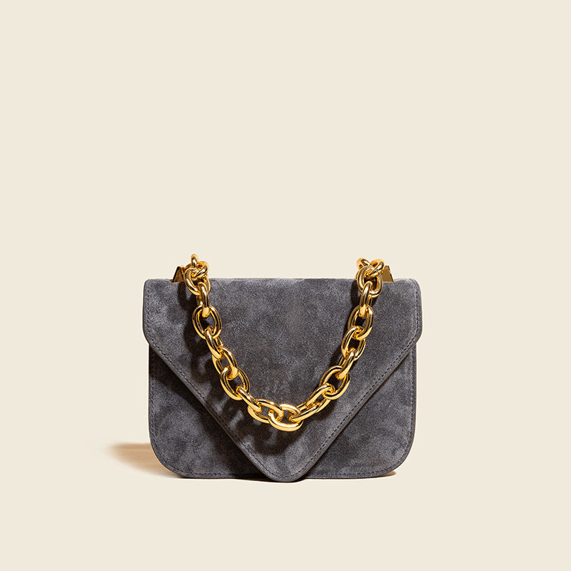 Women’s Genuine Leather Envelope Bags Chains Shoulder Purse image