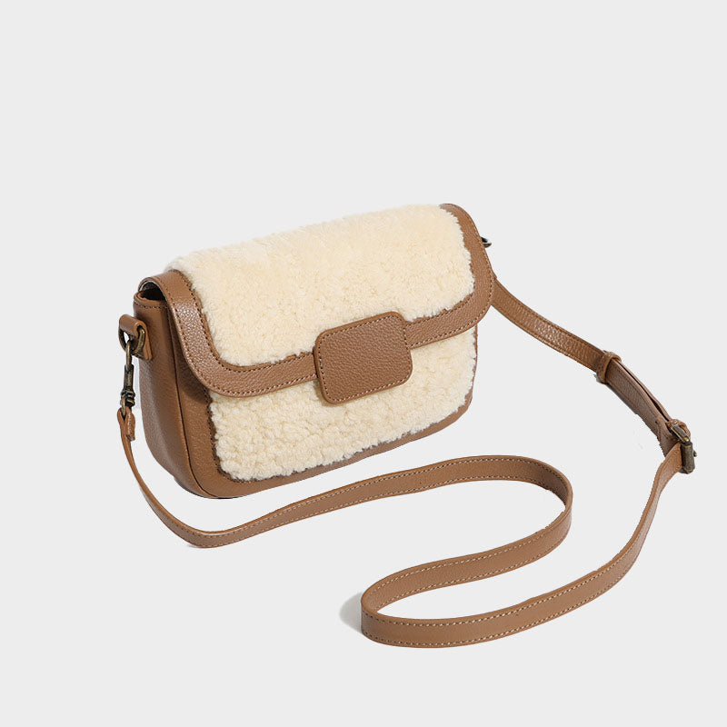 Women’s Faux Lamb Fur Fuzzy Messenger Bags image 2