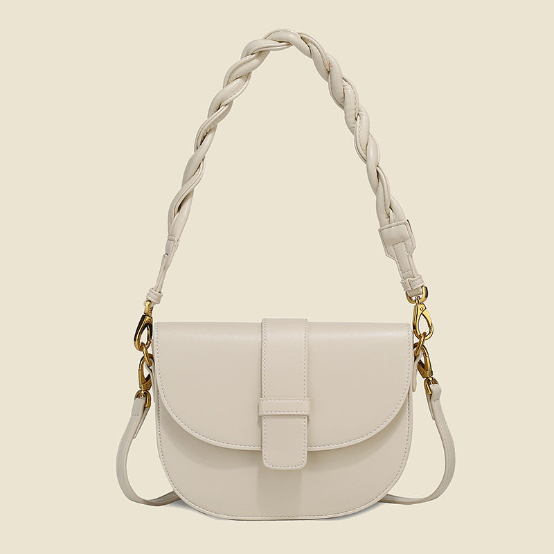 Women’s Shoulder Saddle Bags with Two Straps in Vegan Leather image