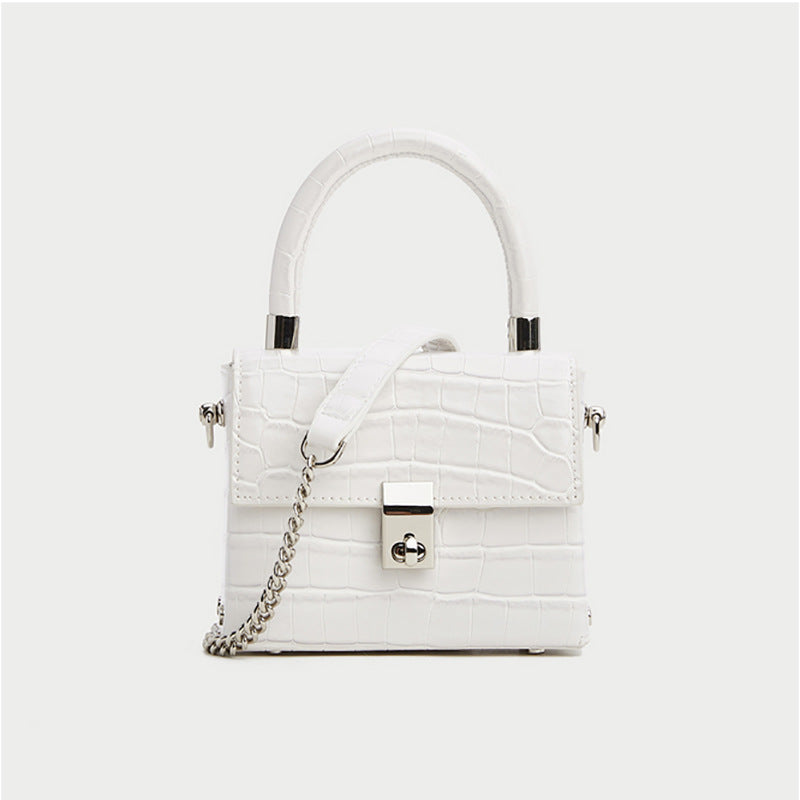 Women’s Croc Embossed Mini Handbags with Shoulder Chains image