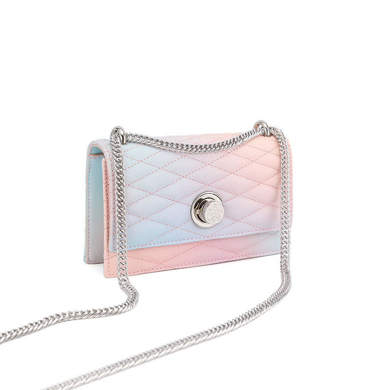 Women’s Gradient Quilted Small Crossbody Bags with Chains image 3