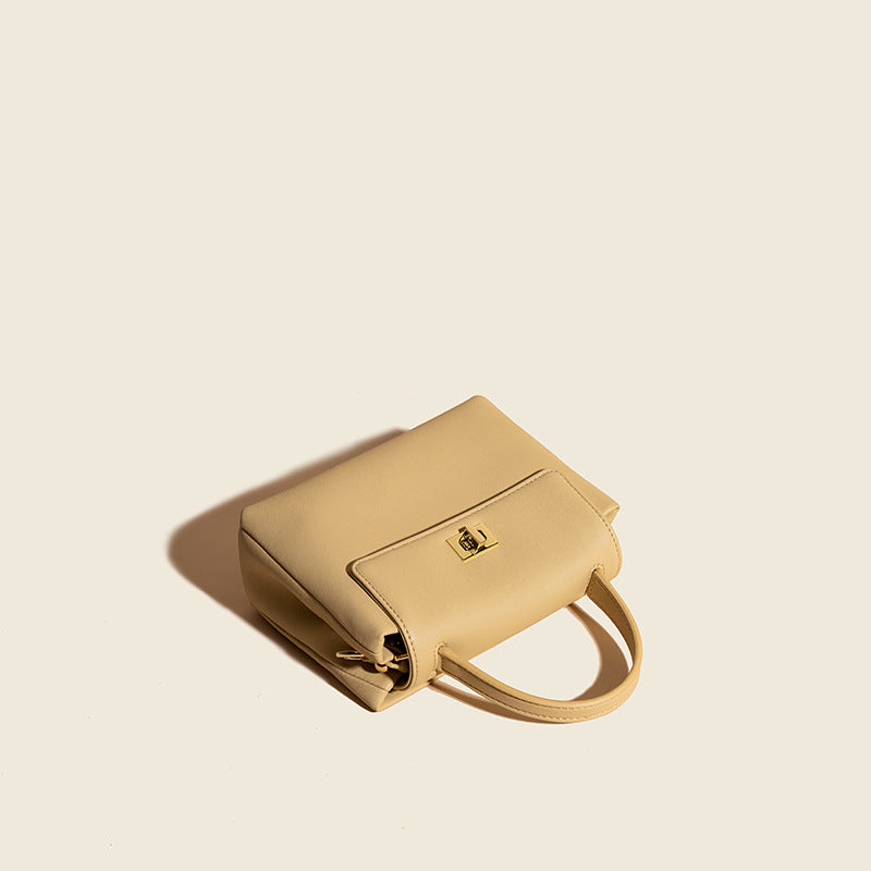 Women’s Small Minimal Genuine Leather Flap Satchel Handbags image 3