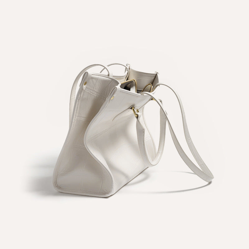 Women’s Vegan Stone Grain Handbags with Interior Pouch image 3