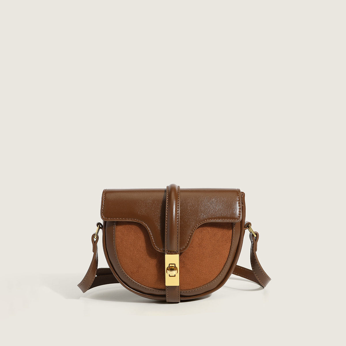 Women’s Buckle Saddle Bags in Vegan Leather image
