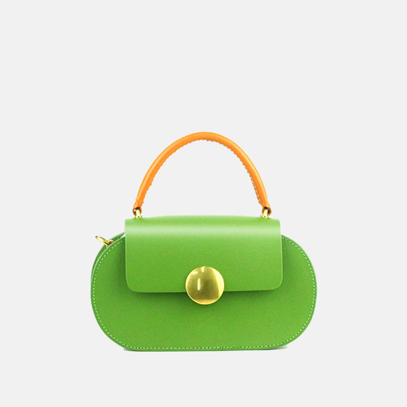 Women’s Mini Flap Genuine Leather Clutch Bags with Crossbody Strap image