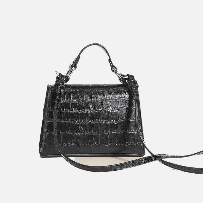 Women’s Croc Print Rhinestone Buckle Satchel Bags image 2