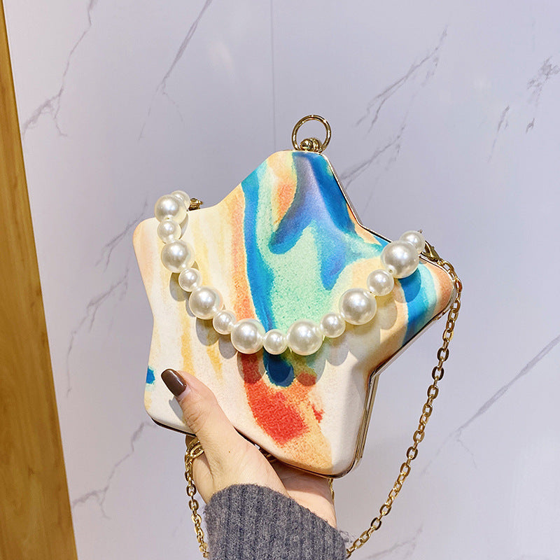 Women’s Star Pearls Chain Evening Clutch image 5