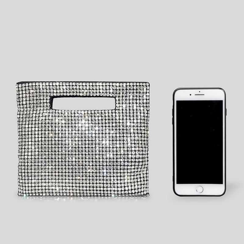Women’s Square All Over Rhinestones Evening Clutch Bags image 4
