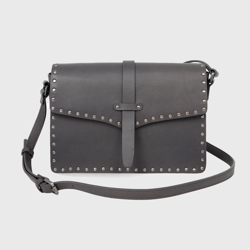 Women’s Studded Messenger Bags in Genuine Leather image