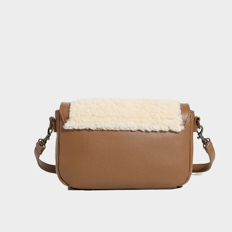 Women’s Faux Lamb Fur Fuzzy Messenger Bags image 3