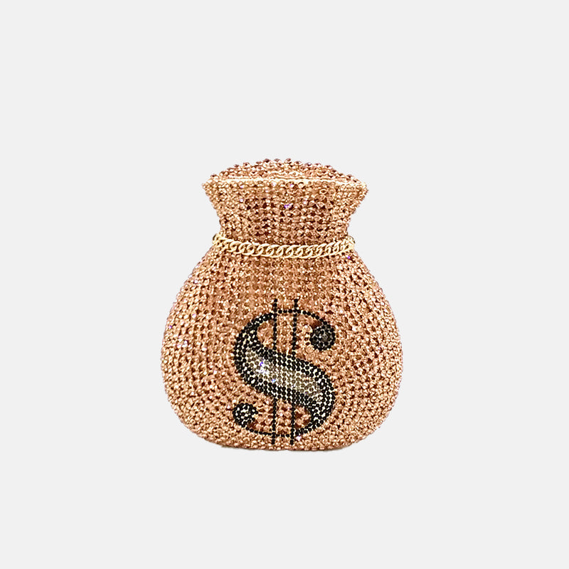 Women’s I Got That Money Rhinestones Mini Evening Clutch Bags image