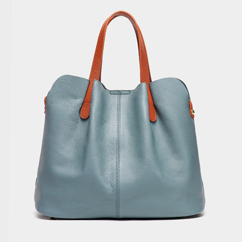 Women’s Soft Genuine Leather Tote Bags with Shoulder Bags image 2