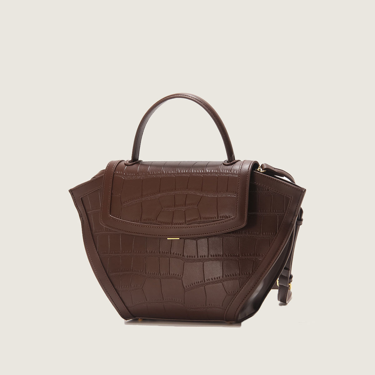 Women’s Crocodile Embossed Top Handle Flap Handbags image 2