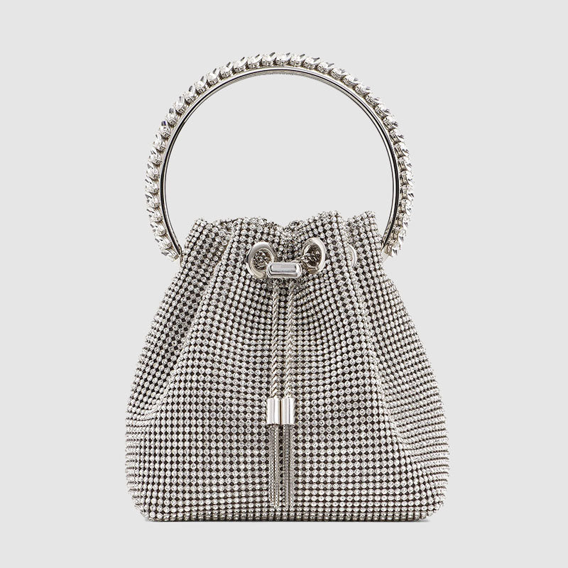 Women’s Small Rhinestone Clutch Bucket Bags image