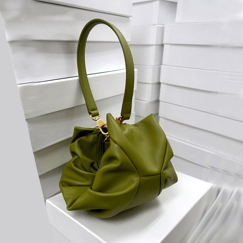 Women’s Vegan Leather Dumpling Wristlet Clutch Bags image 3