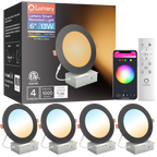 Lumary Wi-Fi Smart Canless Recessed Lighting 6 inch 4 PCS