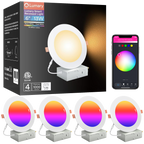 Lumary Wi-Fi Smart Canless Recessed Lighting 6 inch 4 PCS