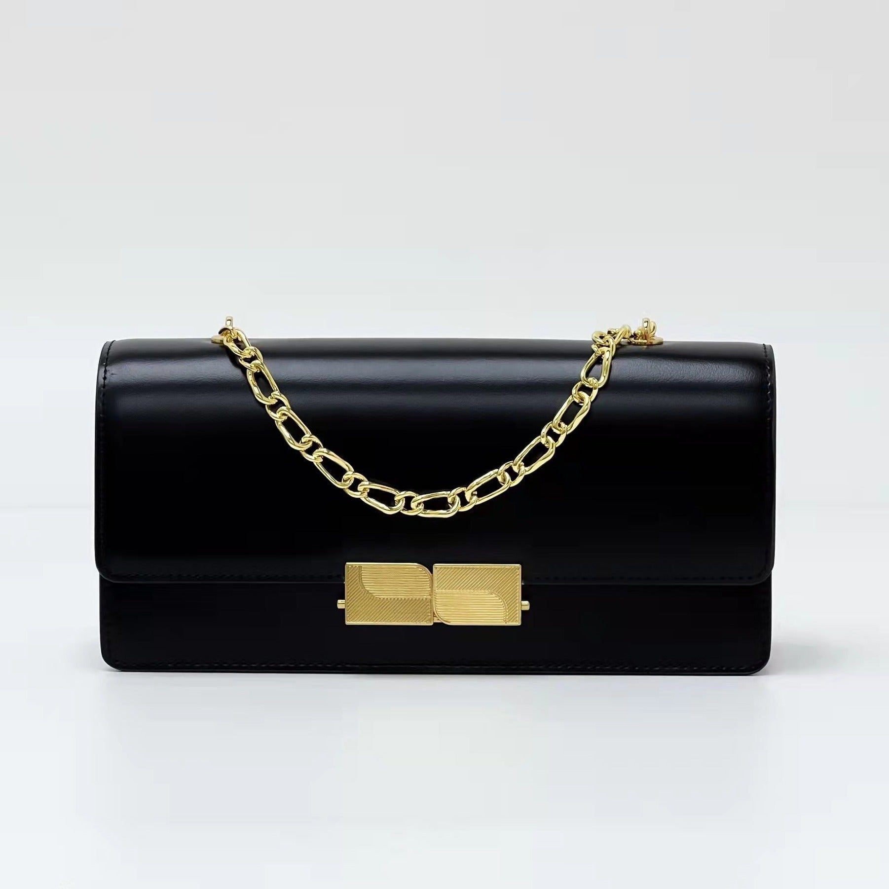 Women’s Genuine Leather Clutch Purse with Shoulder Chains image