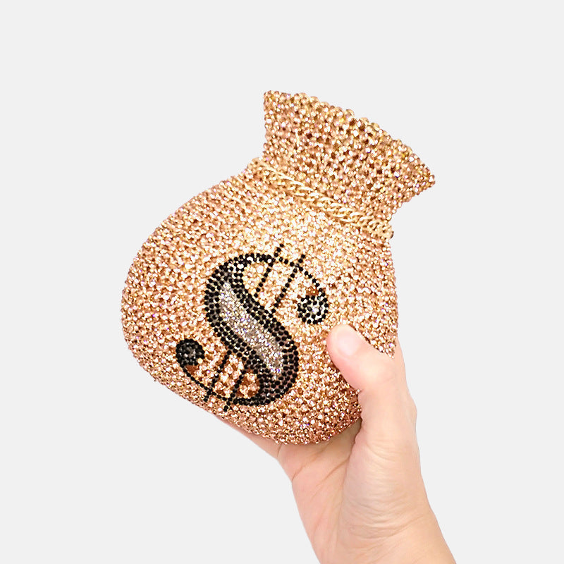 Women’s I Got That Money Rhinestones Mini Evening Clutch Bags image 2