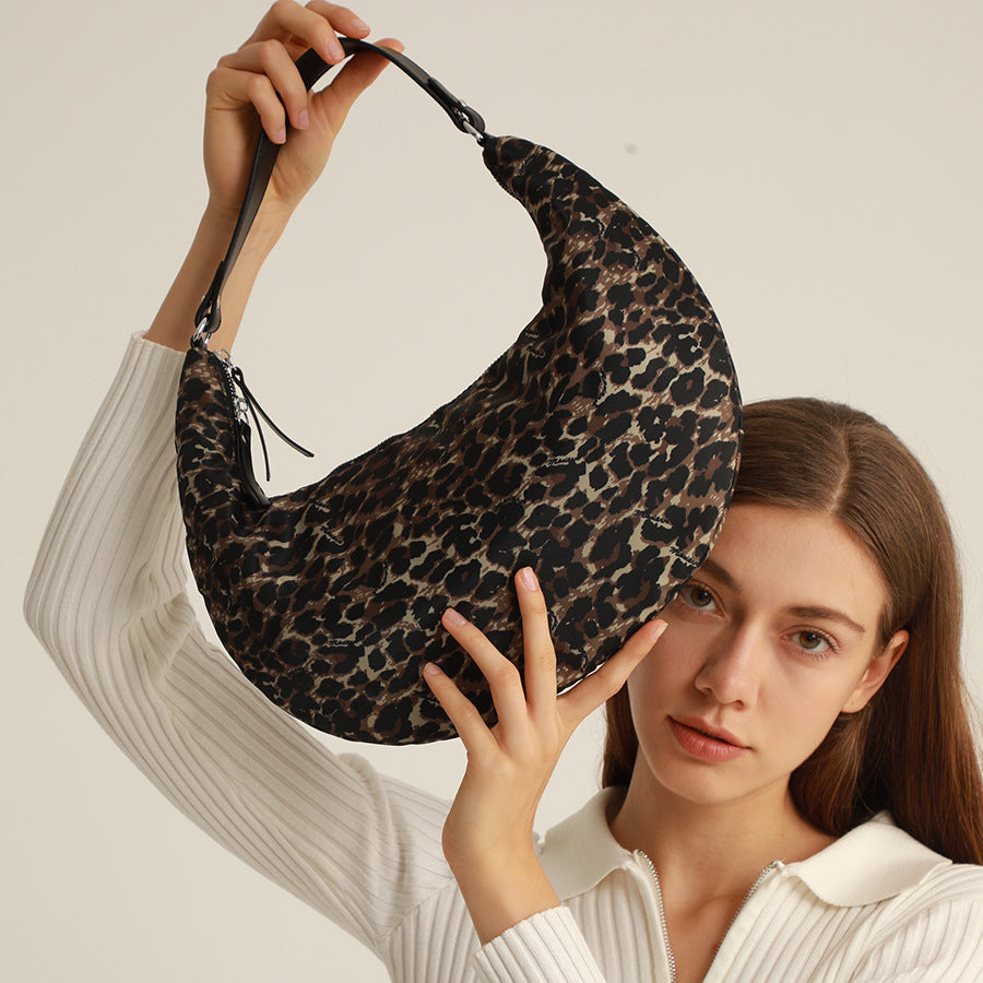 Women’s Padded Puffer Half Moon Hobo Baguette Bags image 3