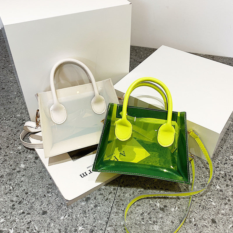 Women’s Small Clear PVC Satchel Handbags with Shoulder Strap image 6