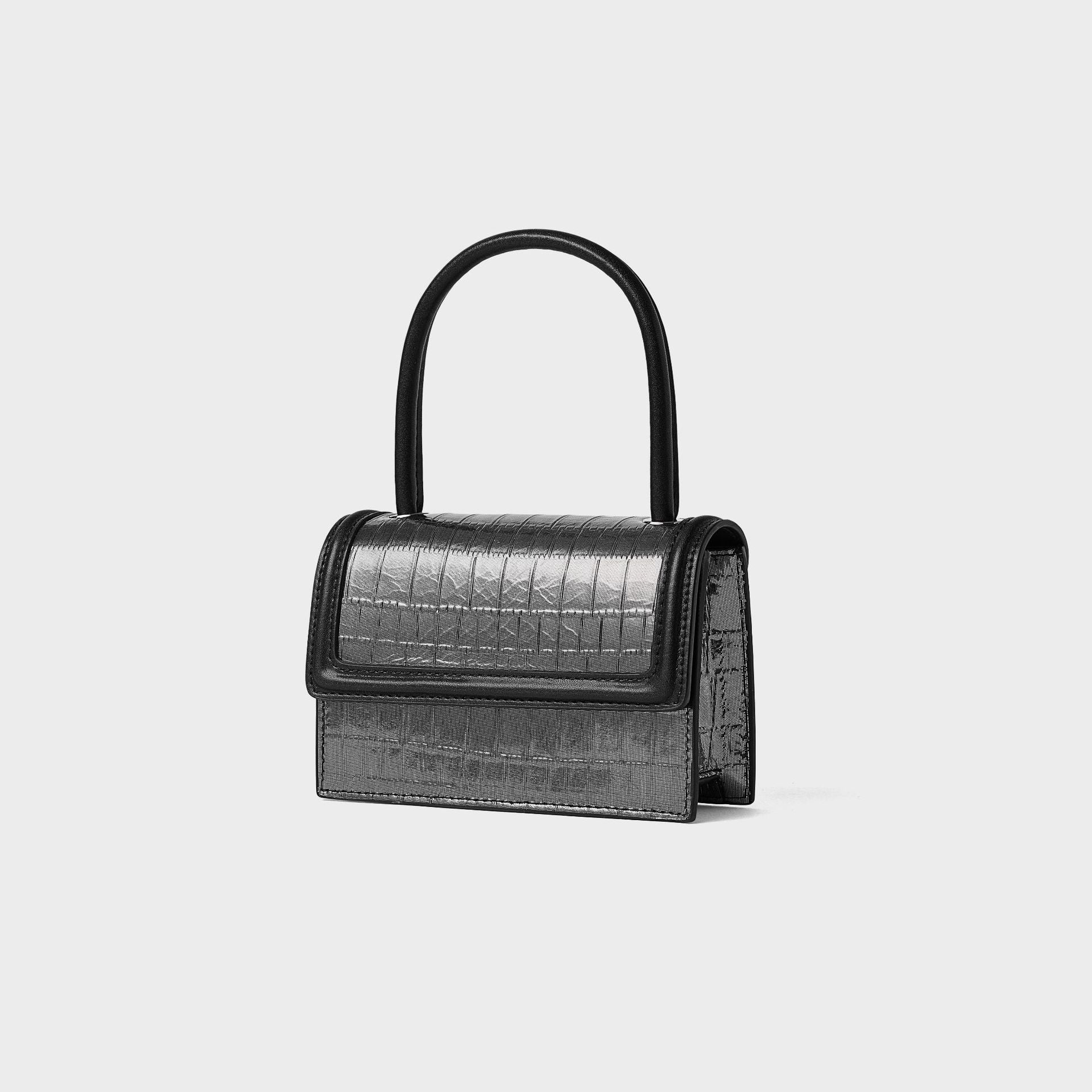 Women’s Leather Mini Top Handle Bags Croc Embossed image 5